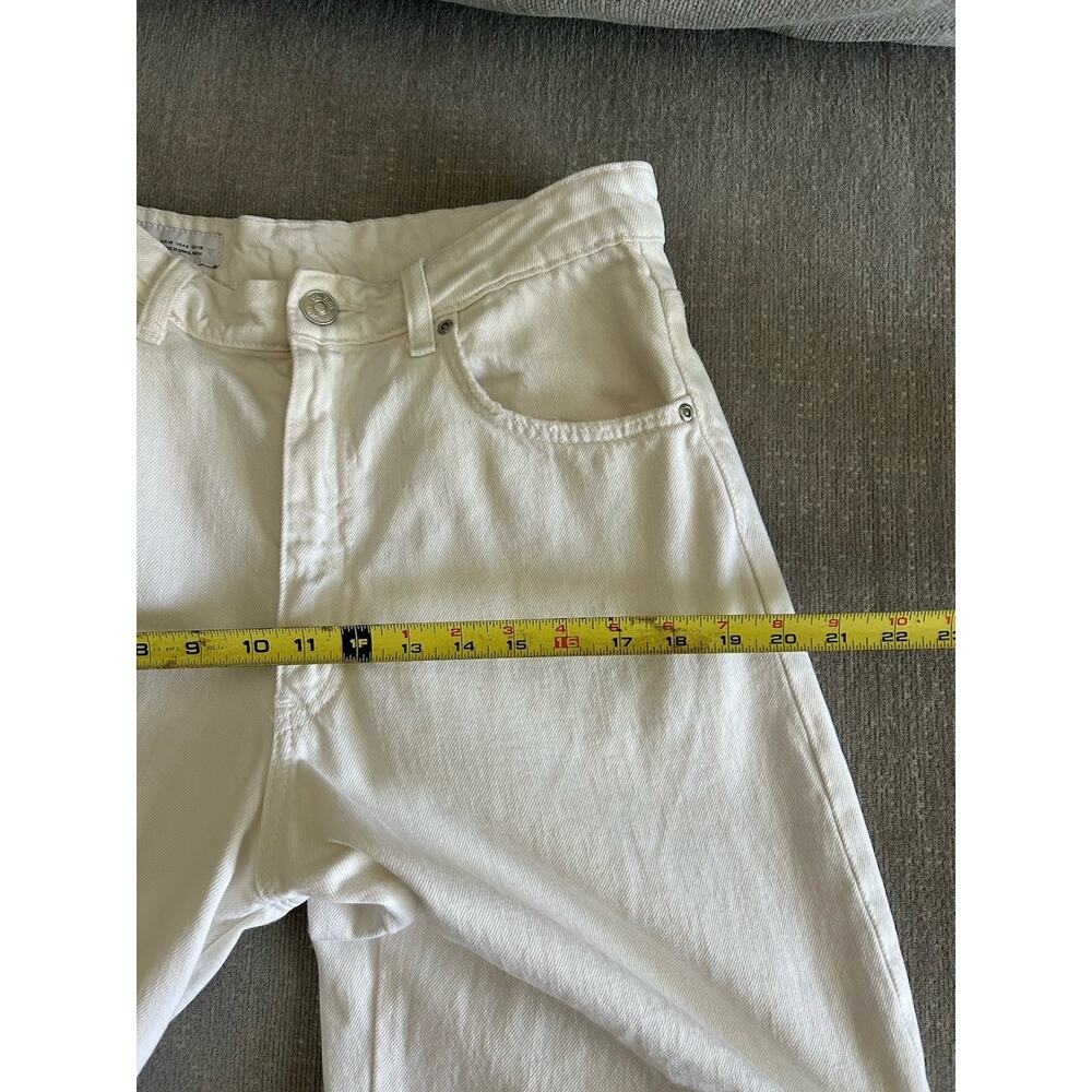 ZARA Barrel Jeans White Wide Leg Size 6 Baggy Boho - Picture 8 of 10